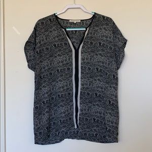 L business casual short sleeve blouse